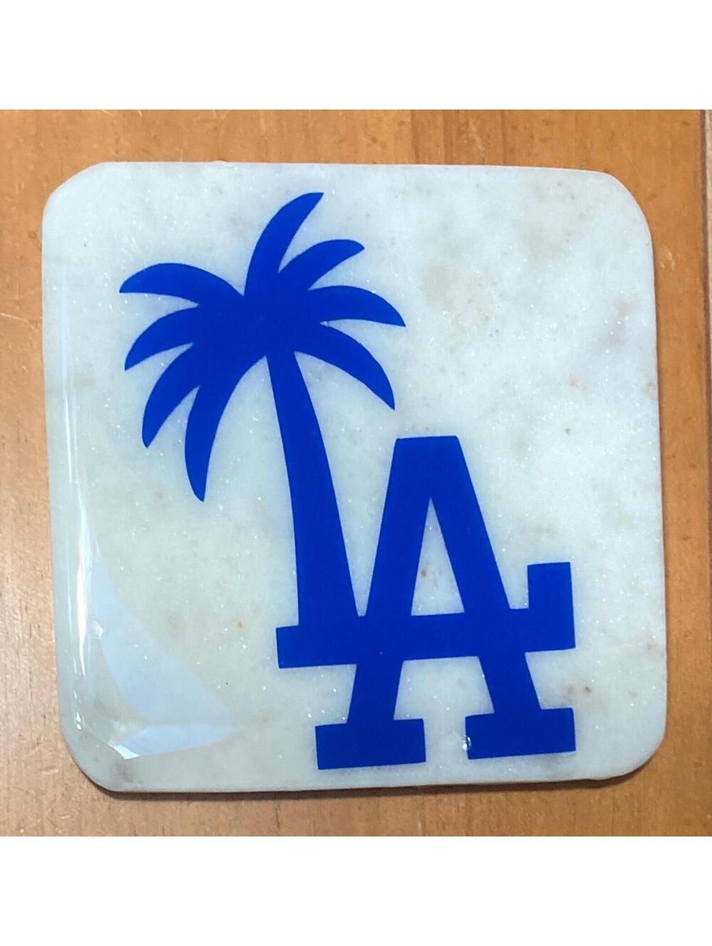 Los Angeles Dodgers Stone Coasters MLB Baseball Set 4